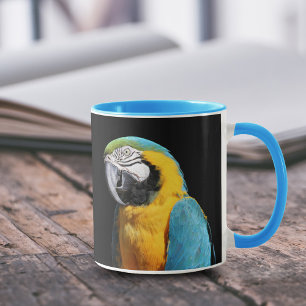 Mug Belle Macaw Bleue et Or