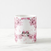 Mug Belle main peinte cerise en fleurs Imprimer (Centre)