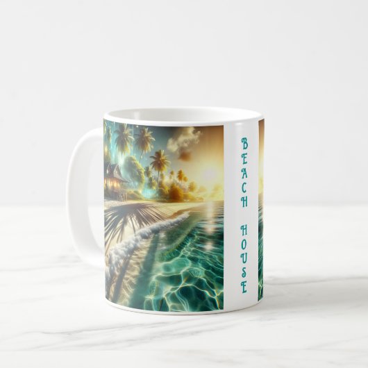 Mug Belle maison de plage Sunset à thème (Devant gauche)