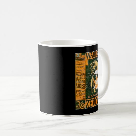 Mug Belle mannequin Warren Art Zevon Cadeau Fans de ci (Devant droit)