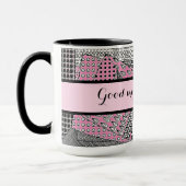 Mug Belle Matinée Darling Rose Black Grey Ringer 15oz (Gauche)