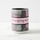 Mug Belle Matinée Darling Rose Black Grey Ringer 15oz (Centre)