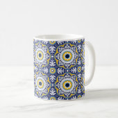 Mug 💙 💛 Belle Méditerranée Vintage Azulejos (Devant droit)