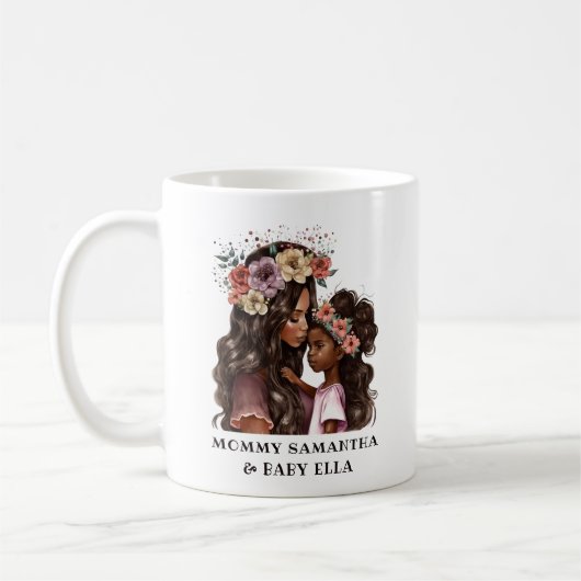Mug Belle mère et fille noire (2) (Gauche)