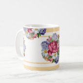 Mug Belle motif sans couture fleurie avec hydrangea p (Devant gauche)