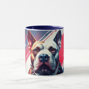 Mug Belle Mug, Chien et Drapeau USA - ChienA50