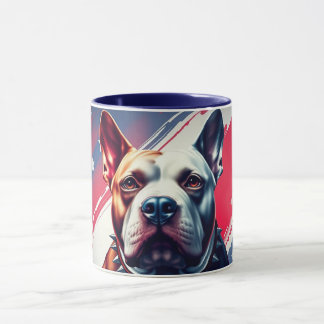 Mug Belle Mug, Chien et Drapeau USA - ChienA50