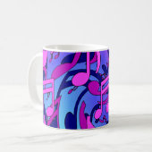 Mug Belle musique rose bleu violet Motif vivant (Devant gauche)