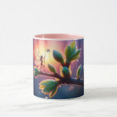 Mug Belle nature printanière avec art de pixie miniatu (Centre)