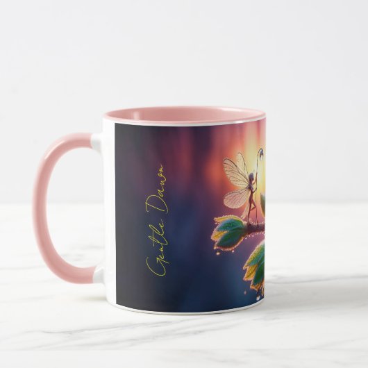 Mug Belle nature printanière avec art de pixie miniatu (Gauche)