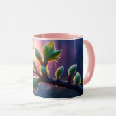 Mug Belle nature printanière avec art de pixie miniatu (Devant droit)
