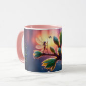 Mug Belle nature printanière avec art de pixie miniatu (Devant gauche)