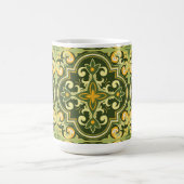 Mug 💚 💛 Belle olive et jaune Azulejos  (Centre)