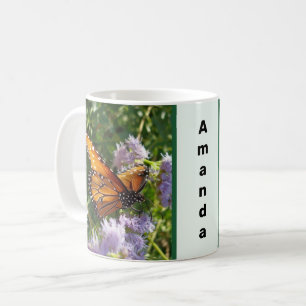 Mug Belle Orange Monarque Papillon Photo Floral