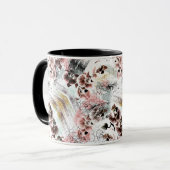 Mug Belle orchidée stylisée (Devant gauche)