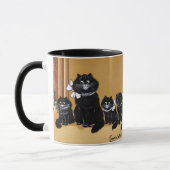Mug Belle paire de chats noirs Peinture de Louis Wain (Gauche)
