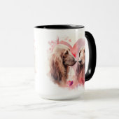 MUG BELLE PAIRE DE COULEUR D'EAU DE CHIENS AFGHANS (Devant droit)
