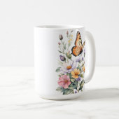 Mug Belle Papillon Monarque Aquarelle (Devant droit)