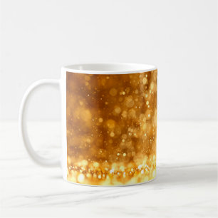 Mug Belle parties scintillant rouge doré de luxe arriè