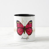 Mug Belle Parties scintillant rouge violet or papillon (Centre)