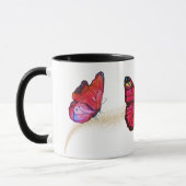 Mug Belle Parties scintillant rouge violet or papillon (Gauche)