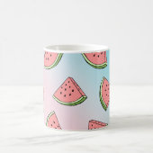 Mug Belle pastèque d'été motif pastel rose & bleu (Centre)
