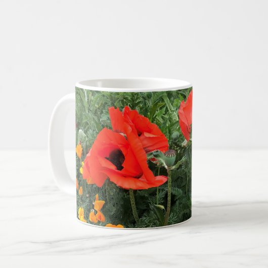 Mug Belle Pavot Rouge (Devant gauche)