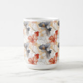 Mug Belle Pêche féminine Rouge Bleu et Blanc Floral (Centre)
