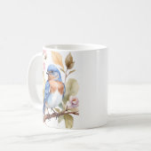 Mug Belle peinture à l'aquarelle de Bluebird (Devant gauche)