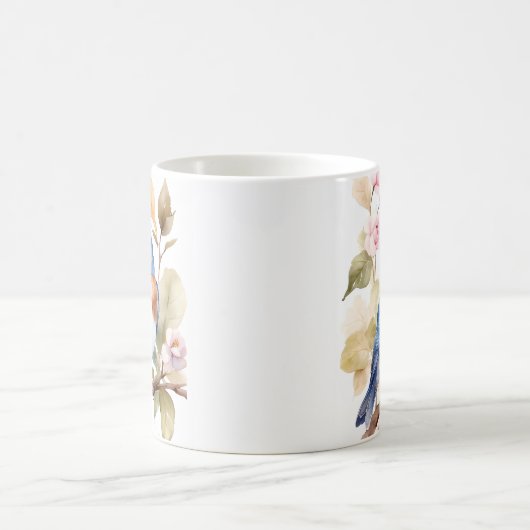 Mug Belle peinture à l'aquarelle de Bluebird (Centre)