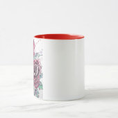 Mug Belle peinture à l'aquarelle rouge Rose (Centre)