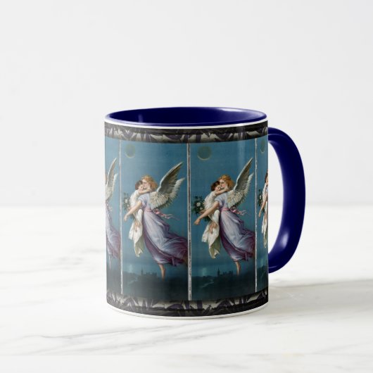 Mug Belle Peinture Ange Gardienne (Devant droit)