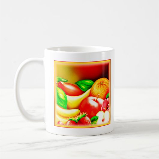 Mug Belle Peinture Tropicale De Fruits. Commandez dès (Gauche)