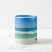 Mug Belle photo de plage Blue Ocean Custom (Centre)