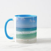 Mug Belle photo de plage Blue Ocean Custom (Gauche)