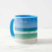 Mug Belle photo de plage Blue Ocean Custom (Devant gauche)