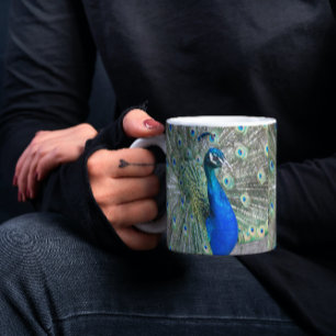 Mug Belle photo Peacock Bleu Plumage