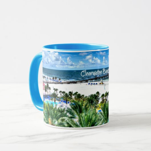 Mug Belle plage de Clearwater, Floride (Devant gauche)