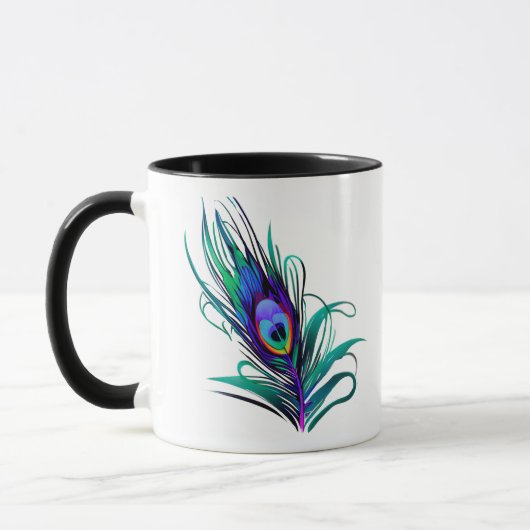 Mug Belle plume de paon (Gauche)