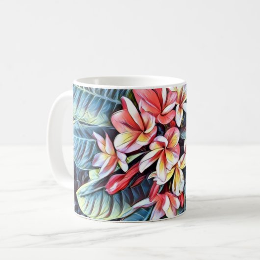 Mug Belle plumeria hawaïenne (Devant gauche)