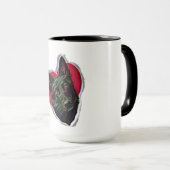 Mug Belle PopArt berger allemand noir (Devant droit)