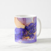 Mug Belle Purple Orange Nom Personnalisé (Devant droit)