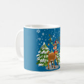 Mug Belle renne dans la neige (Devant gauche)