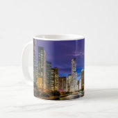 Mug Belle rivière Chicago à Sunset, Illinois (Devant gauche)