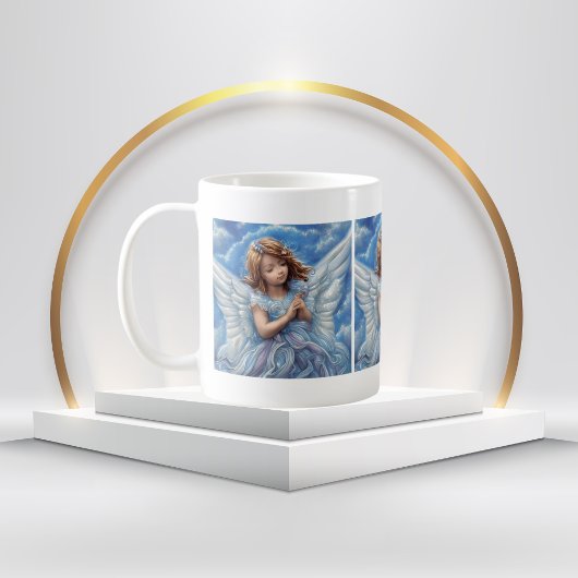 Mug belle robe Angel bleu et ailes