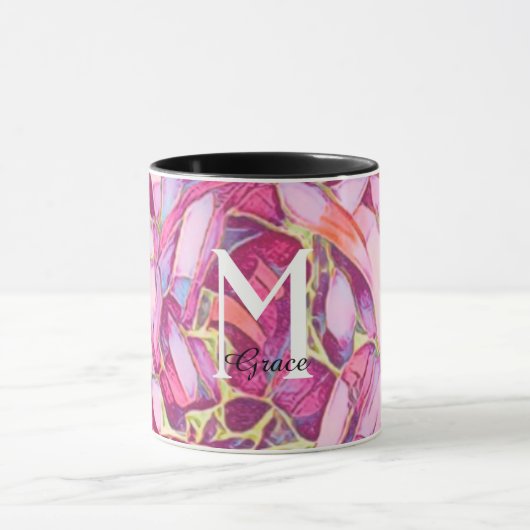 Mug Belle Rose Et Fleur Rose (Centre)