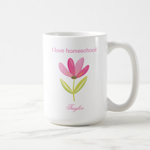 Mug Belle rose fleurie thème de printemps homeschool
