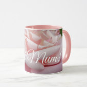 Mug Belle rose rose rose Meilleure fleur maman design (Devant droit)