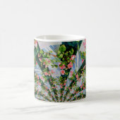 Mug Belle roses roses rouges rétro aquarelle fleurie (Centre)