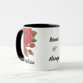 Mug Belle Roses Rouges Nom Personnalisé Pour toujours (Devant gauche)